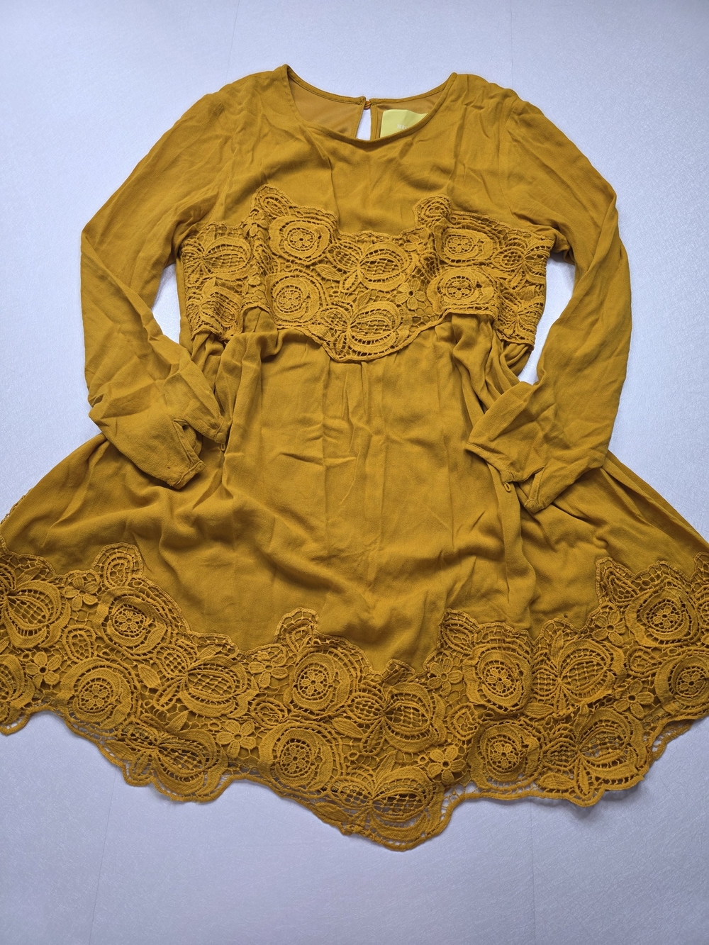 Maeve by Anthropologie Lace Interlude Boho Tunic Dress